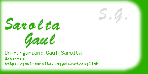 sarolta gaul business card